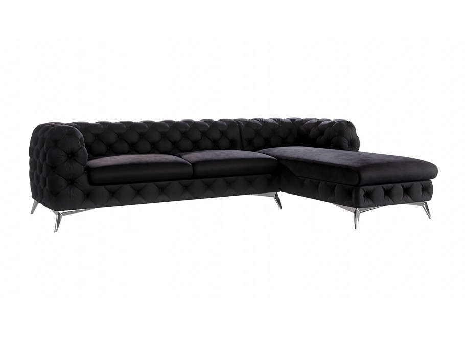 Narożnik czteroosobowy pikowany glamour Chesterfield TEO 2,5+OT 4