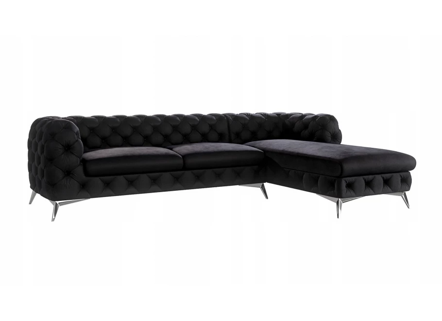 Narożnik czteroosobowy pikowany glamour Chesterfield TEO 2,5+OT