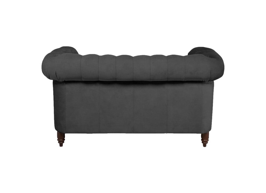 Glamour sofa VINCENT dwuosobowa pikowana w kolorze szarym 5