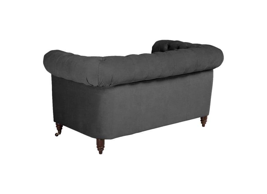 Glamour sofa VINCENT dwuosobowa pikowana w kolorze szarym 4