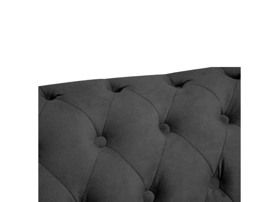 Glamour sofa VINCENT dwuosobowa pikowana w kolorze szarym 7
