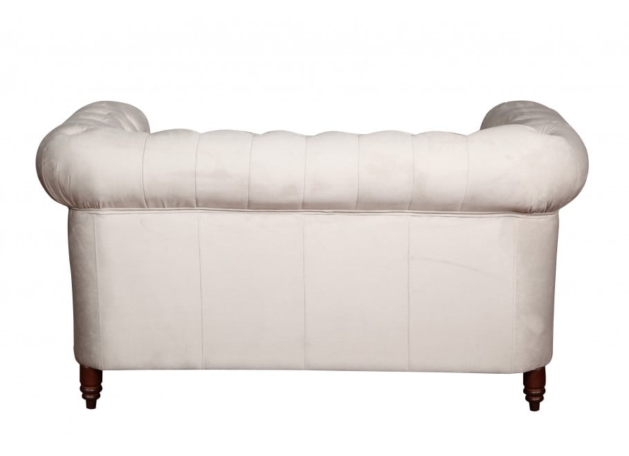 Szara sofa pikowana z funkcją spania Chesterfield VINCENT – stylowa i kompaktowa 7
