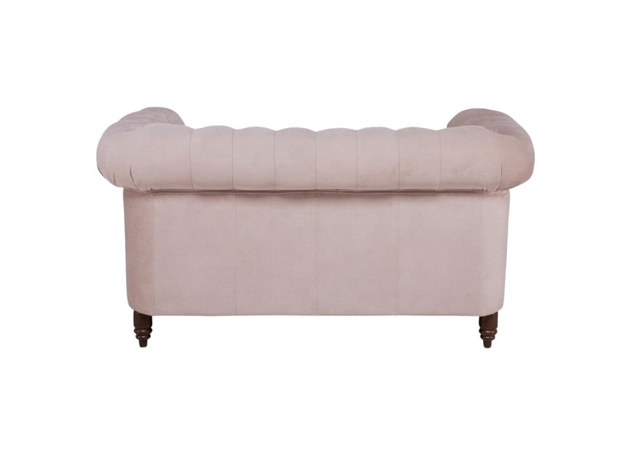 Miękka pikowana sofa VINCENT 2-osobowa Chesterfield różowa 4