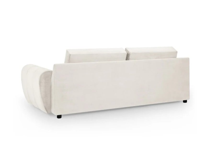 Komfortowa sofa ZEMO BIS trzyosobowa w kremowym welurze - Sorisso 6