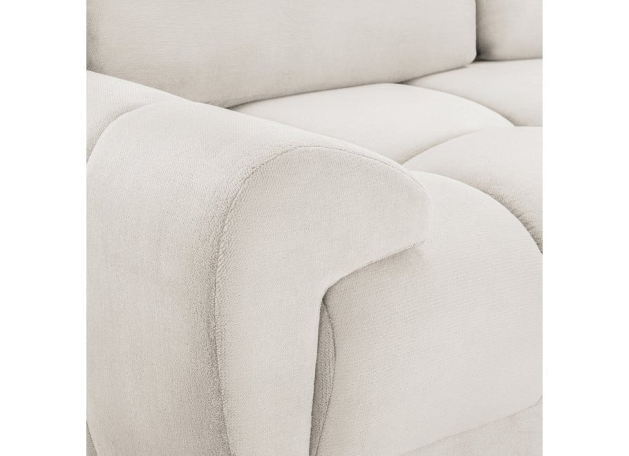 Komfortowa sofa ZEMO BIS trzyosobowa w kremowym welurze - Sorisso 6