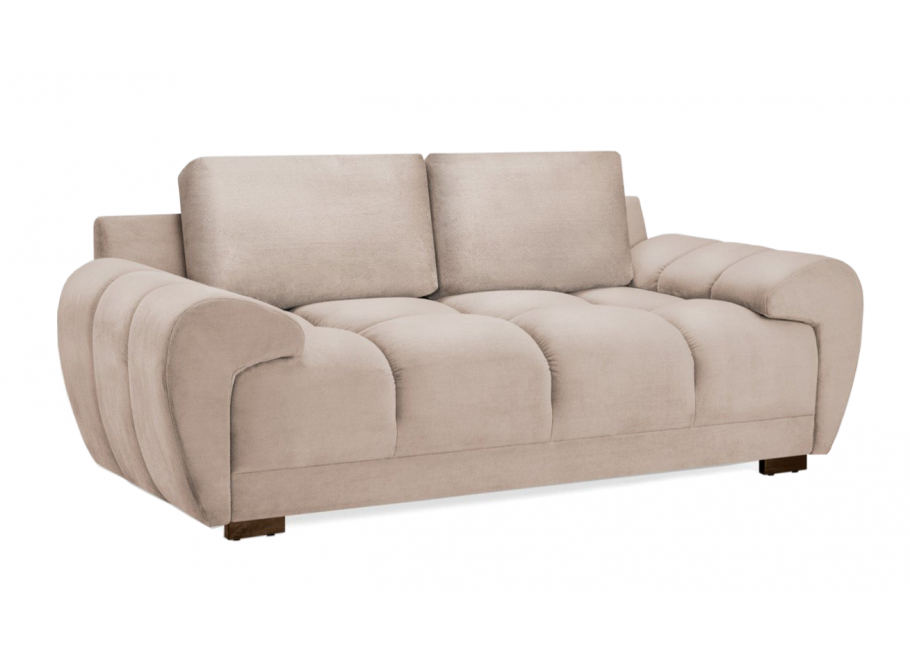 Elegancka sofa ZEMO BIS dwuosobowa w beżowym welurze - Sorisso 5