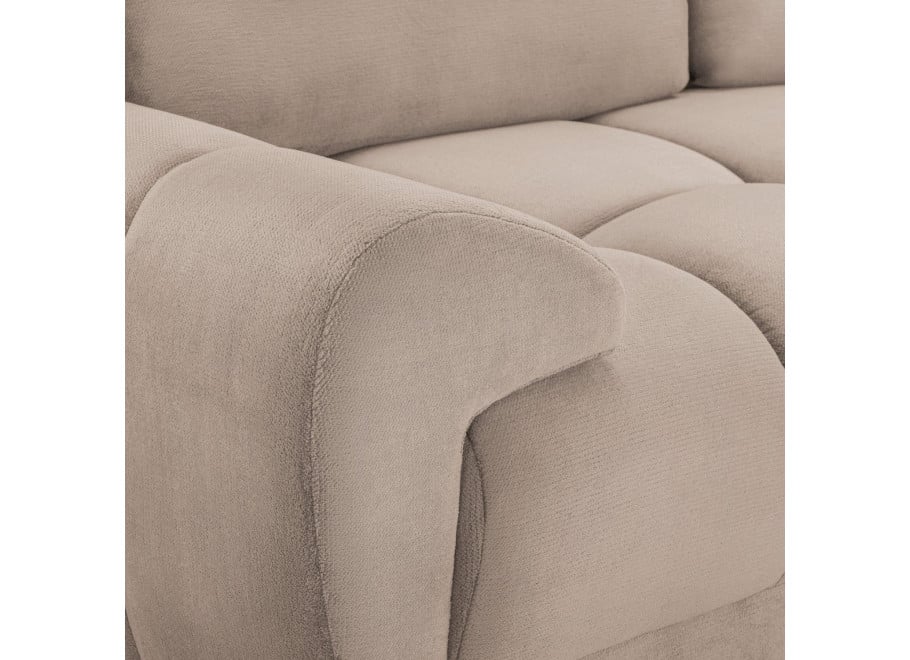 Elegancka sofa ZEMO BIS dwuosobowa w beżowym welurze - Sorisso 5