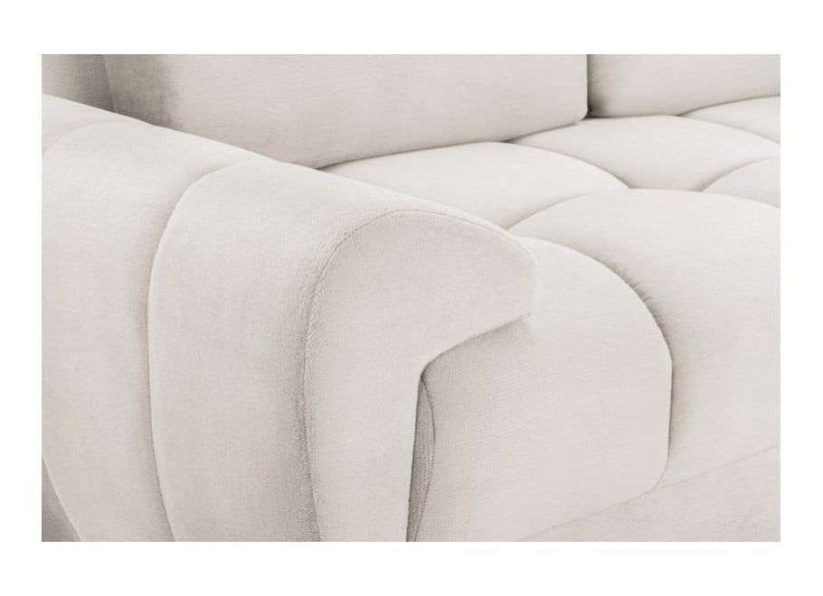 Komfortowa sofa ZEMO BIS dwuosobowa w kremowym welurze 3