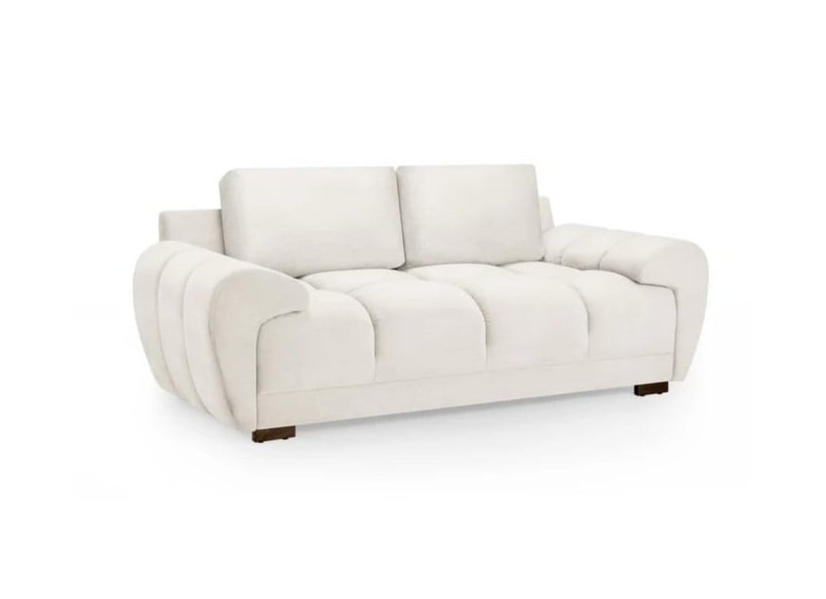 Komfortowa sofa ZEMO BIS dwuosobowa w kremowym welurze 2