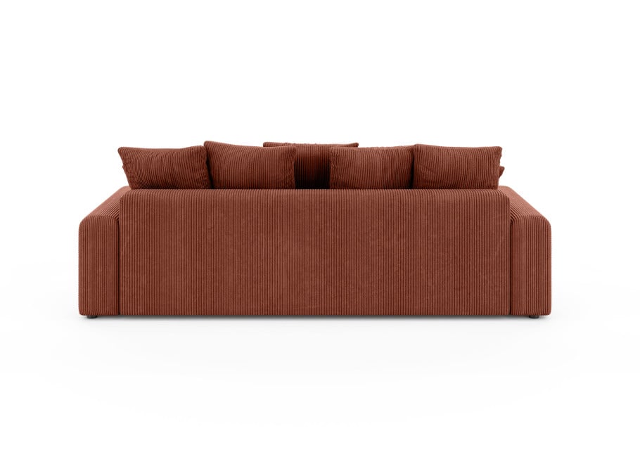 Sofa z funkcją spania Cleo czteroosobowa w ceglastym sztruksie 5