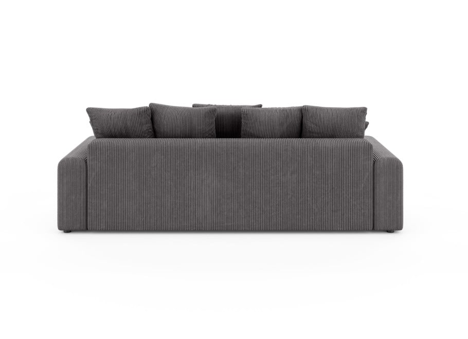 Miękka Sofa z funkcją spania Cleo czteroosobowa w grafitowym sztruksie 5