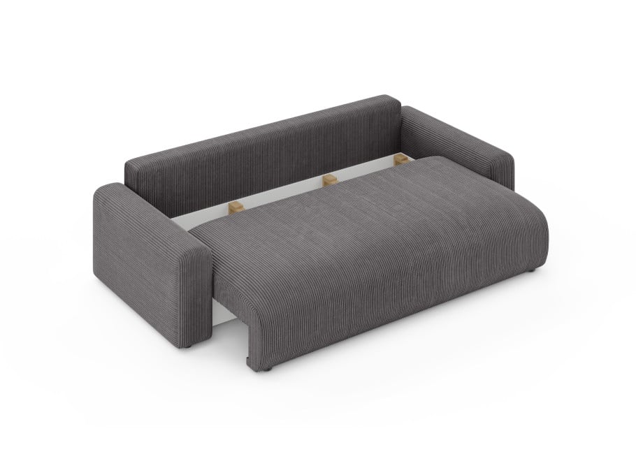 Miękka Sofa z funkcją spania Cleo czteroosobowa w grafitowym sztruksie 6
