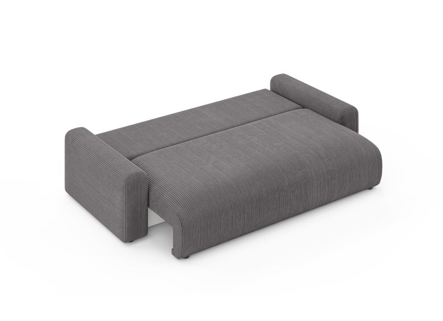 Miękka Sofa z funkcją spania Cleo czteroosobowa w grafitowym sztruksie 7