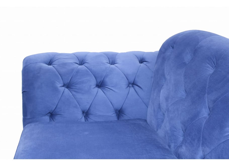 Elegancka sofa PARIS dwuosobowa w kobaltowym welurze 6