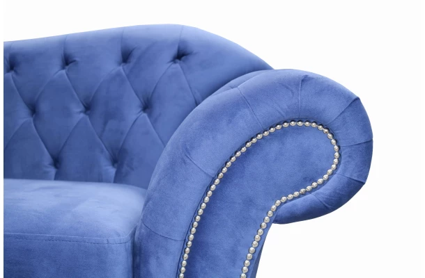 Sofa dwuosobowa z funkcją spania pikowana Chesterfield PARIS - stylowe