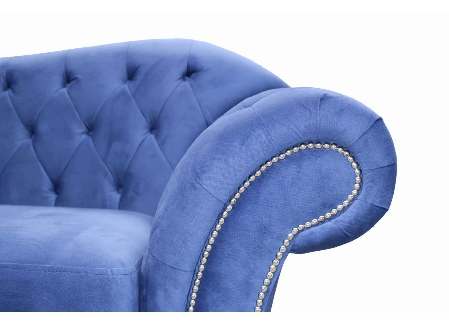 Sofa dwuosobowa z funkcją spania pikowana Chesterfield PARIS