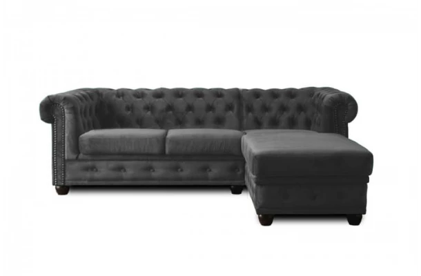 Narożnik czteroosobowy pikowany Chesterfield FELIX 2+OT - bok