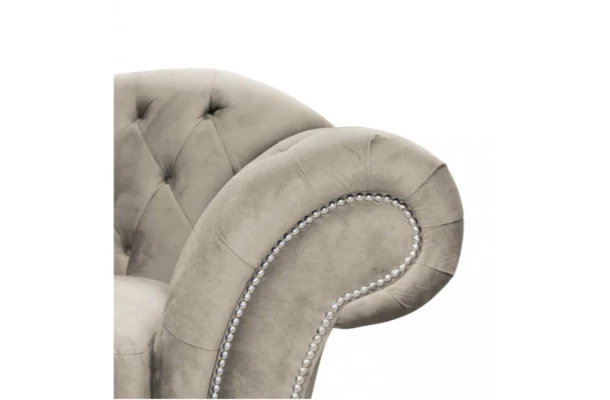 Sofa trzyosobowa pikowana Chesterfield PARIS - spanie
