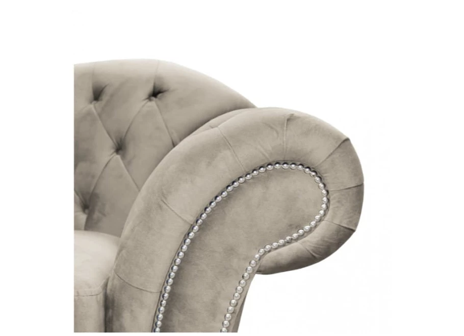 Sofa trzyosobowa pikowana Chesterfield PARIS