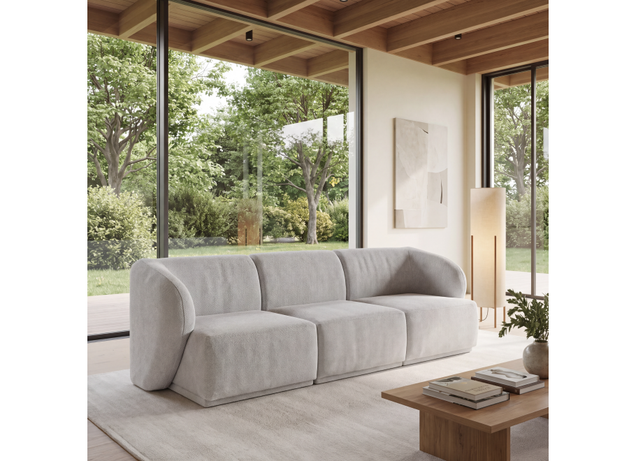 Sofa modułowa Mondavi 3-osobowa z elastyczną konfiguracją - Aragon 80