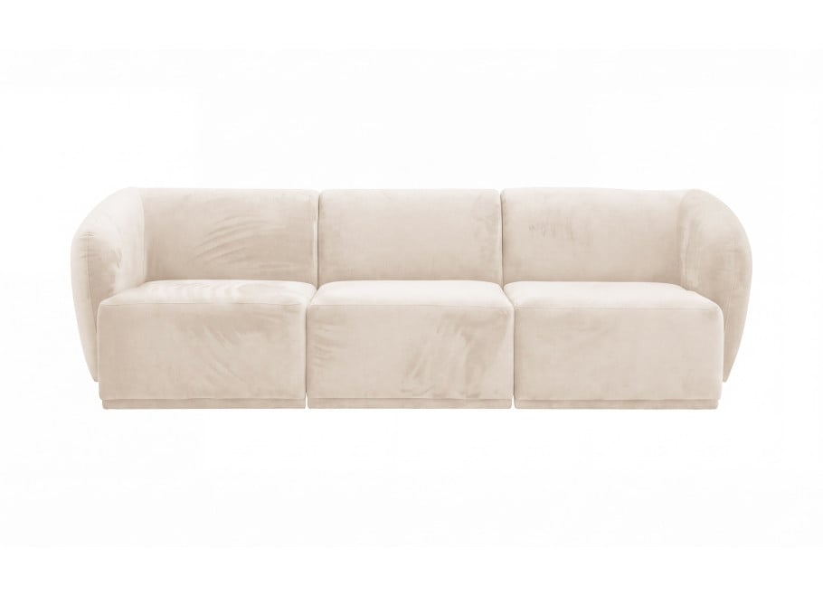 Sofa modułowa Mondavi 3-osobowa z elastyczną konfiguracją - French Velvet 678