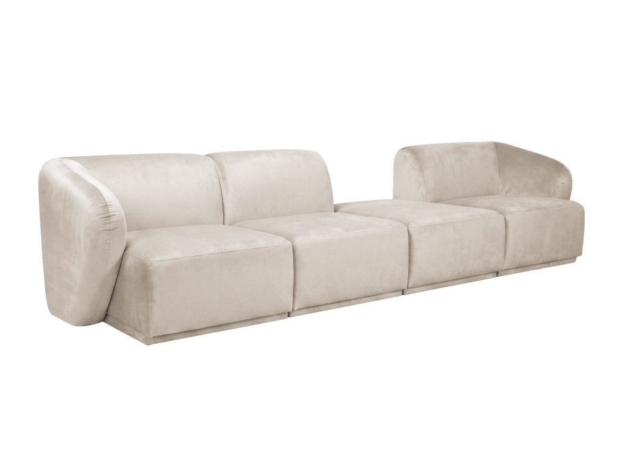 Sofa modułowa Mondavi 4-osobowa z elastyczną konfiguracją - Magic Velvet 2274