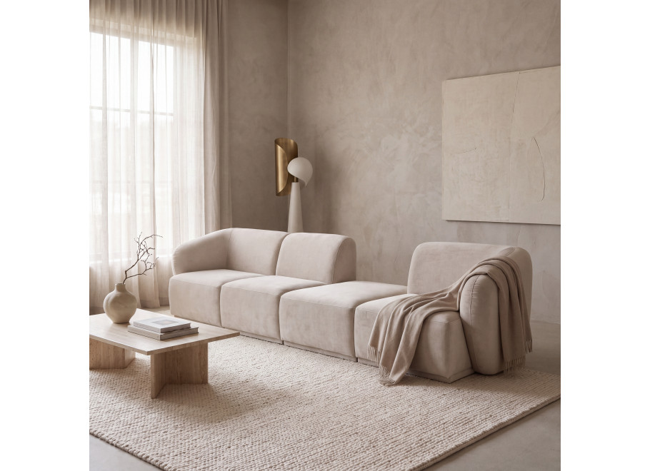 Sofa modułowa Mondavi 4-osobowa z elastyczną konfiguracją - Magic Velvet 2274