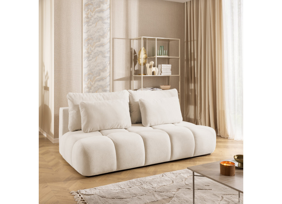 Sofa trzyosobowa z funkcją spania i przeszyciami Belluno - Soft 02