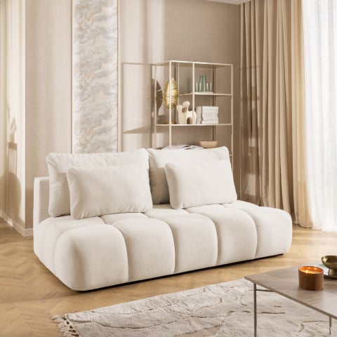 Sofa trzyosobowa z funkcją spania i przeszyciami Belluno