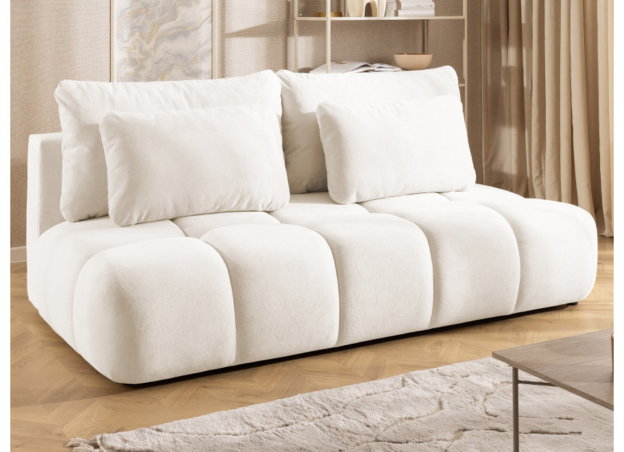 Sofa trzyosobowa z funkcją spania i przeszyciami Belluno - Soft 01
