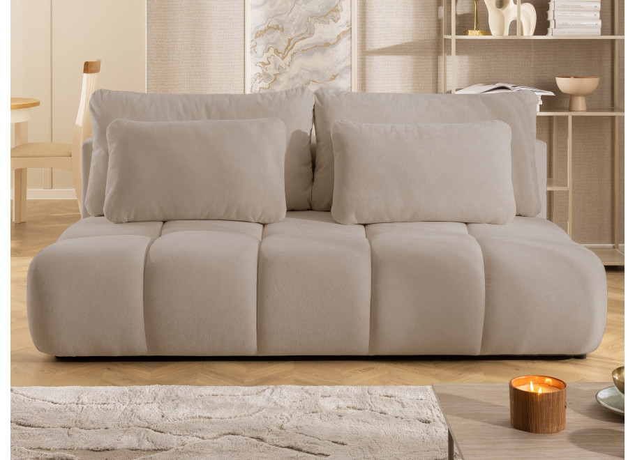 Sofa trzyosobowa z funkcją spania i przeszyciami Belluno - Soft 03