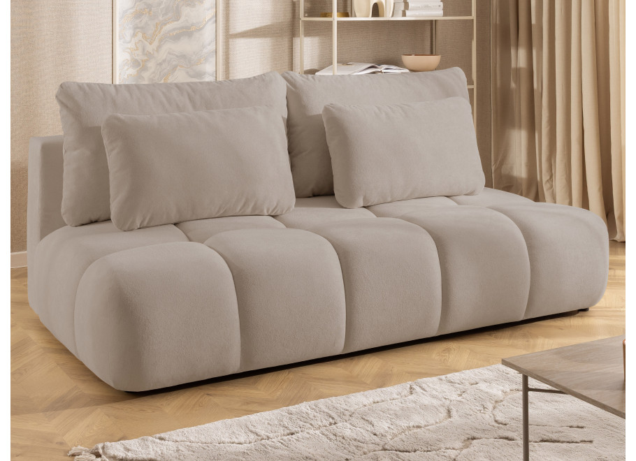 Sofa trzyosobowa z funkcją spania i przeszyciami Belluno - Soft 03
