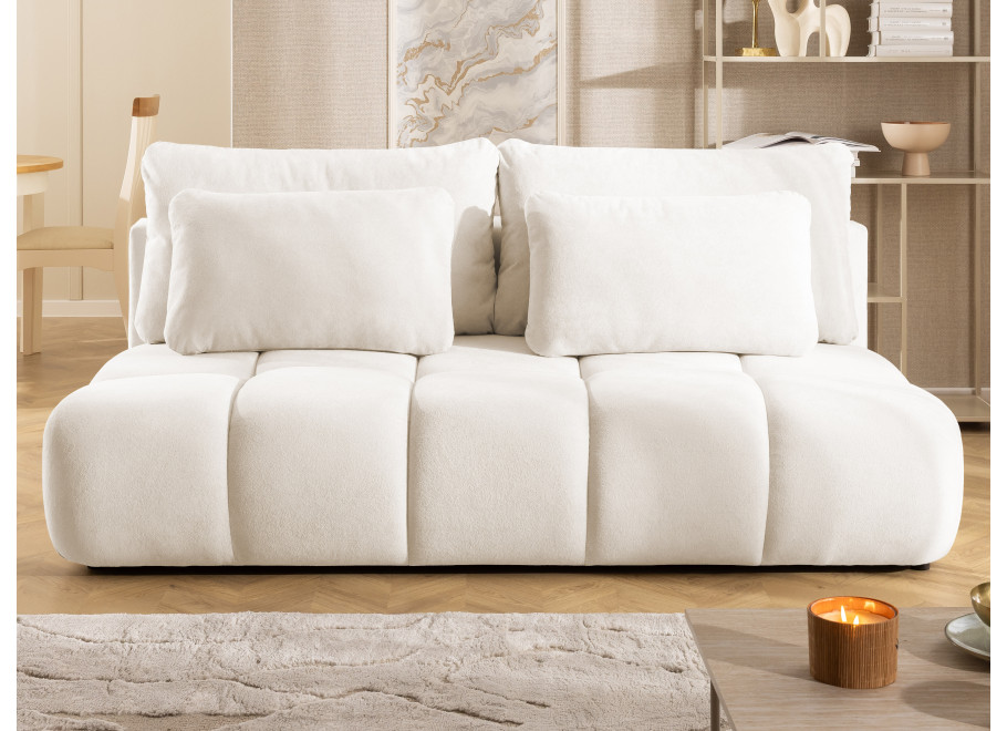 Sofa trzyosobowa z funkcją spania i przeszyciami Belluno - Soft 01
