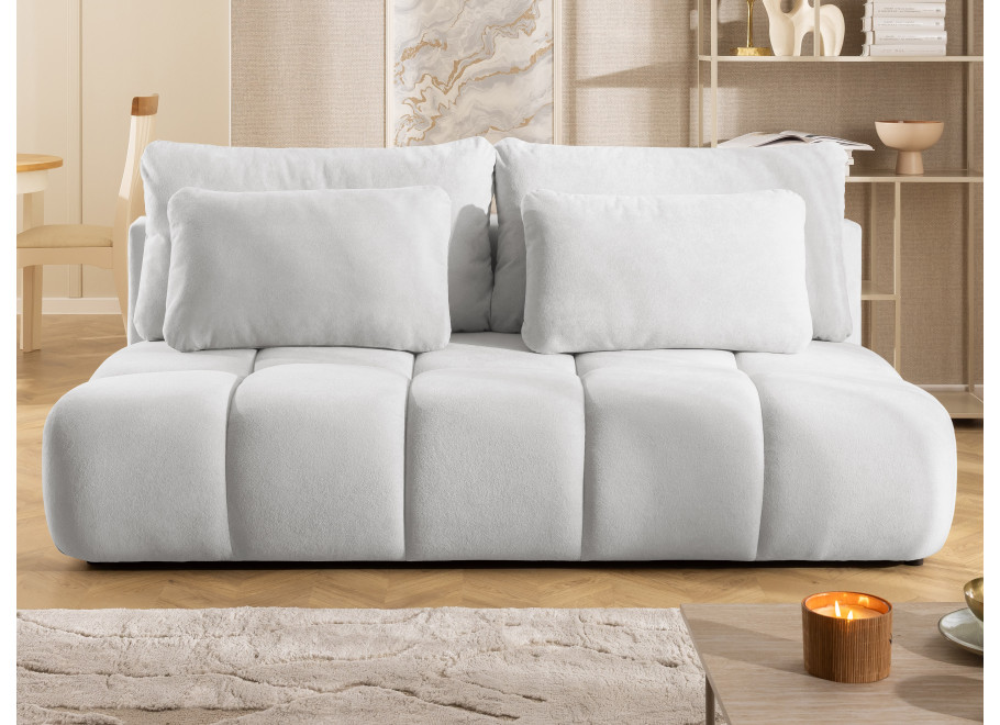 Sofa trzyosobowa z funkcją spania i przeszyciami Belluno - Soft 19