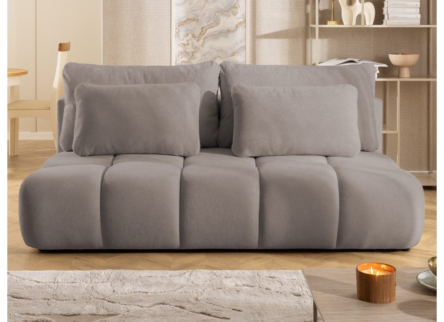 Sofa trzyosobowa z funkcją spania i przeszyciami Belluno - Soft 04