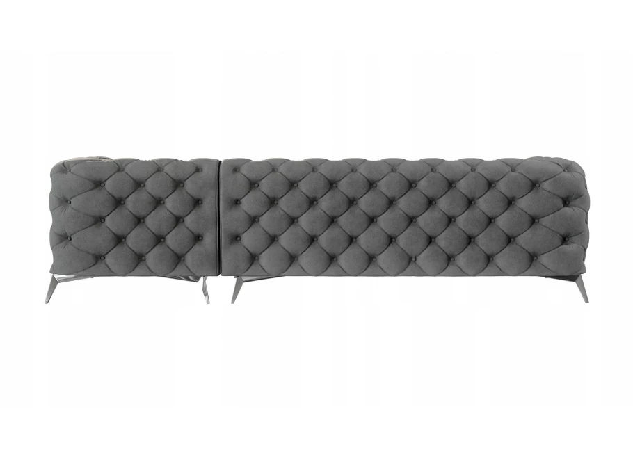 Narożnik czteroosobowy pikowany glamour Chesterfield TEO 2,5+OT