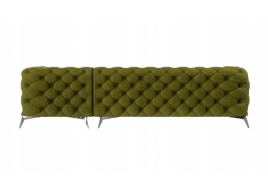 Narożnik czteroosobowy pikowany glamour Chesterfield TEO 2,5+OT 10