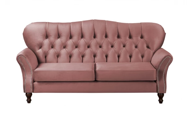 Sofa dwuosobowa pikowana glamour Chesterfield BOGOTA - eleganckie