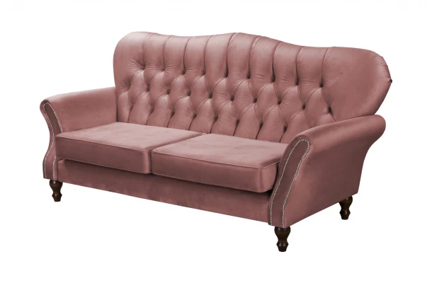 Sofa dwuosobowa pikowana glamour Chesterfield BOGOTA - designerskie