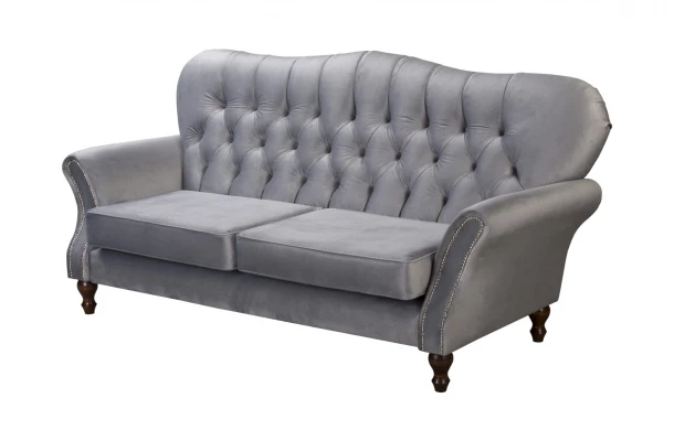 Sofa dwuosobowa pikowana glamour Chesterfield BOGOTA - design i funkcjonalnosc w parze