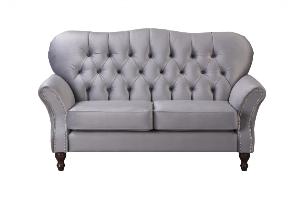 Sofa dwuosobowa pikowana glamour Chesterfield BOGOTA - design i funkcjonalnosc w parze