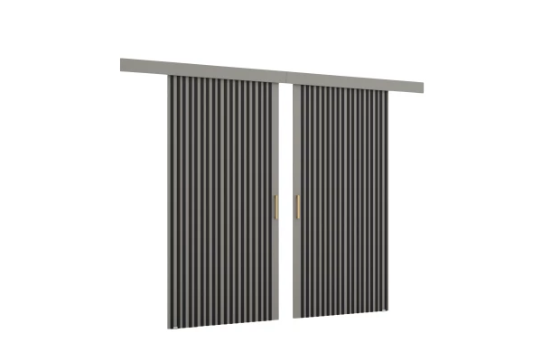 Drzwi przesuwne dwuskrzydłowe sufitowe z lamelami PRIMA - design i funkcjonalnosc w parze Drzwi przesuwne dwuskrzydłowe sufitowe z lamelami PRIMA - design i funkcjonalnosc w parze