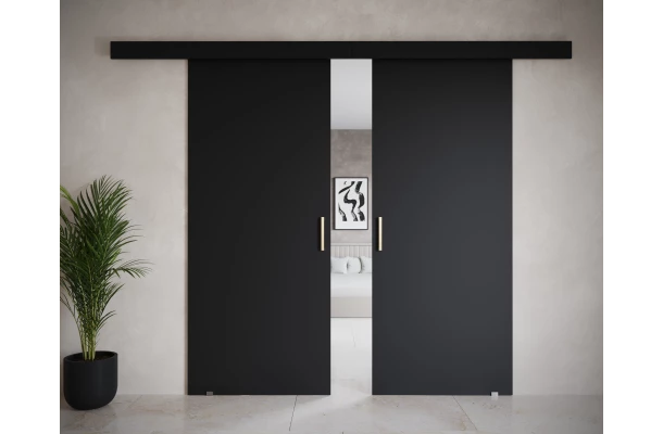 Drzwi przesuwne dwuskrzydłowe naścienne LORES - design i funkcjonalnosc w parze