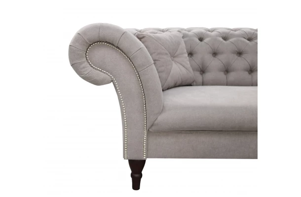 Sofa dwuosobowa pikowana chesterfield PORTO - nowoczesne