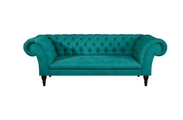 Sofa trzyosobowa pikowana Chesterfield PORTO - funkcjonalne