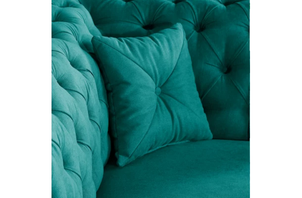 Sofa trzyosobowa pikowana Chesterfield PORTO - nowoczesne