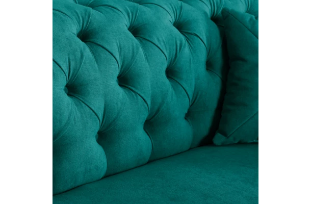 Sofa trzyosobowa pikowana Chesterfield PORTO - praktyczne