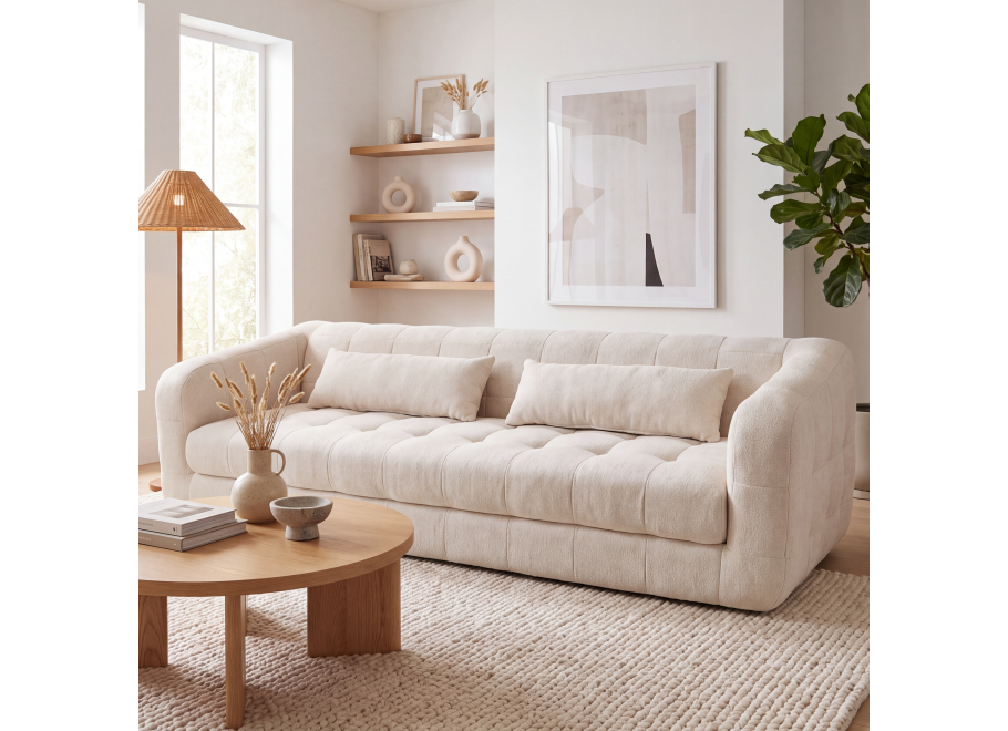 Sofa czteroosobowa z przeszyciami Heven 258x93 — Perfect Harmony 01
