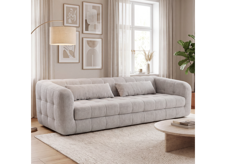 Sofa czteroosobowa z przeszyciami Heven 258x93 — Perfect Harmony 80