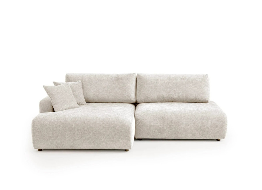 Nowoczesny narożnik L-kształtny czteroosobowy z funkcją spania Merlin 238x140 — Vibe 03